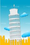 Straight Leaning Tower of Pisa Design
